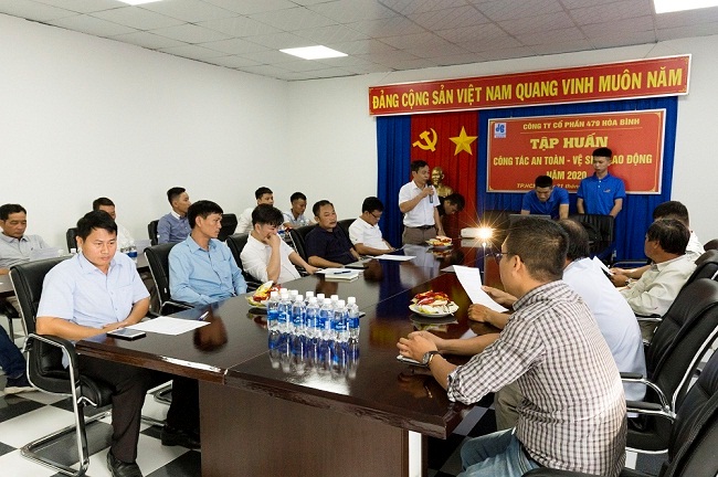 Công ty cổ phần 479 Hòa Bình tổ chức huấn luyện an toàn vệ sinh lao động cho CBCNV